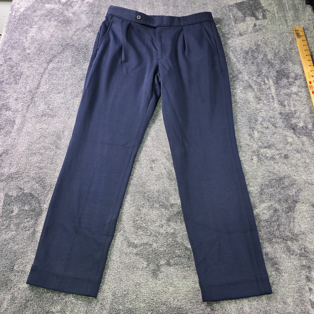 Polo Ralph Lauren Pleated Double Knit Suit Trouser Pants Mens 35x30 Drawstring